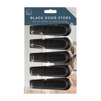 Wholesale Black Door Stops - 5 Pack | Wholesale Direct Wholesale Black Door Stops - 5 Pack | Wholesale Direct