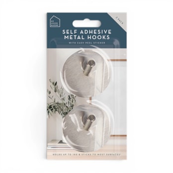 Wholesale Metal Self-Adhesive Hooks 2pk | Wholesale Direct