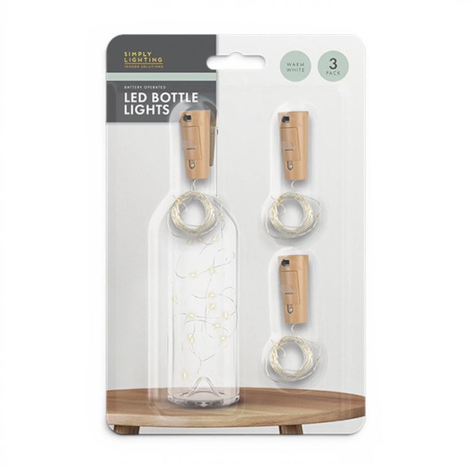Wholesale Bottle Top String Lights 3PK | Wholesale Direct