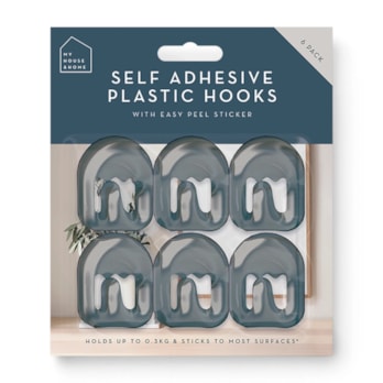 Wholesale Plastic Self-Adhesive Hooks 6pk | Wholesale Direct Wholesale Plastic Self-Adhesive Hooks 6pk | Wholesale Direct