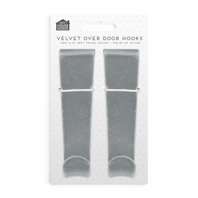 Wholesale Velvet Over-the-door Hooks 2pk | Wholesale Direct