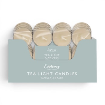 Wholesale Vanilla Tealight Candles 12pk CDU | Wholesale Direct Wholesale Vanilla Tealight Candles 12pk CDU | Wholesale Direct