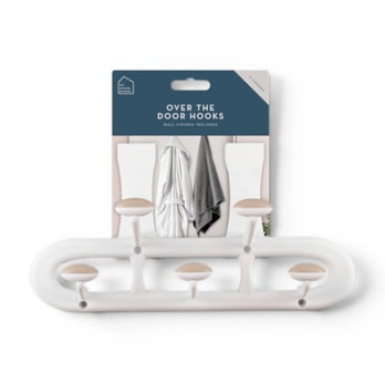 Wholesale Non-Slip Over the Door Hook with 5 Hangers | Wholesale Direct Wholesale Non-Slip Over the Door Hook with 5 Hangers | Wholesale Direct