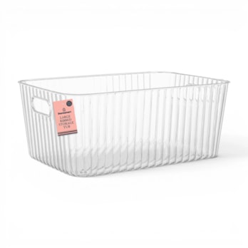 Wholesale Large Ribbed Storage Tub 16X36.5X24.5cm | Wholesale Direct