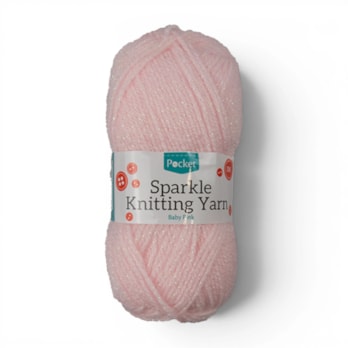 Wholesale ACRYLIC KNITTING YARN SPARKLE BABY PINK 50G | Wholesale Direct