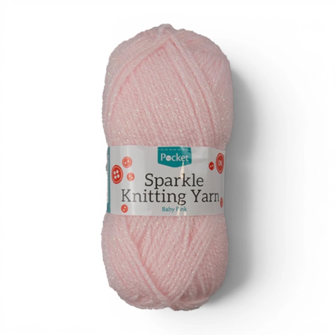 Wholesale ACRYLIC KNITTING YARN SPARKLE BABY PINK 50G | Wholesale Direct