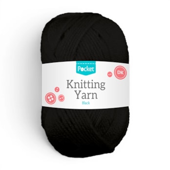 Wholesale Acrylic Knitting Yarn Black 75g | Wholesale Direct