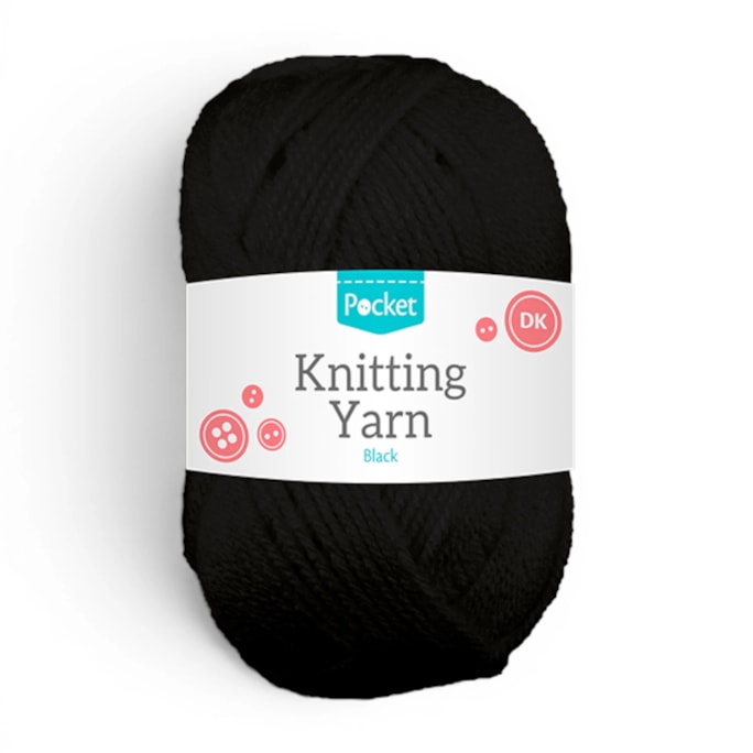 Wholesale Acrylic Knitting Yarn Black 75g | Wholesale Direct