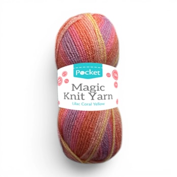 Wholesale Acrylic Magic Stripe 50g Ball Lilac, Coral, Yellow | Wholesale Direct