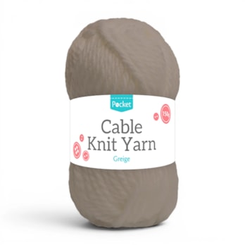 Wholesale Acrylic Cable Knit 150g Greige | Wholesale Direct