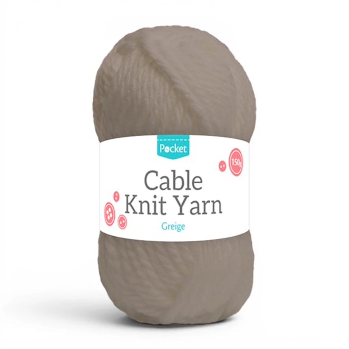Wholesale Acrylic Cable Knit 150g Greige | Wholesale Direct