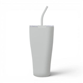 Wholesale Neutrals Double Walled Insulated Tumbler with Straw 885ml | Wholesale Direct