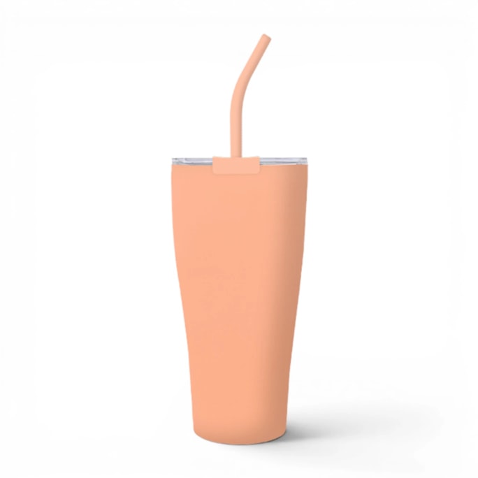 Wholesale Neutrals Double Walled Insulated Tumbler with Straw 885ml | Wholesale Direct Wholesale Neutrals Double Walled Insulated Tumbler with Straw 885ml | Wholesale Direct