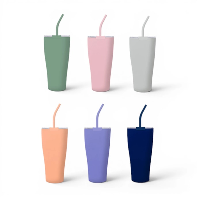 Wholesale Neutrals Double Walled Insulated Tumbler with Straw 885ml | Wholesale Direct Wholesale Neutrals Double Walled Insulated Tumbler with Straw 885ml | Wholesale Direct