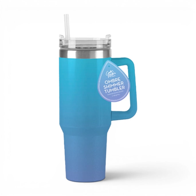 Wholesale Ombre Double Walled Shimmer Tumbler with Handle 1100ml | Wholesale Direct