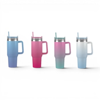 Wholesale Ombre Double Walled Shimmer Tumbler with Handle 1100ml | Wholesale Direct