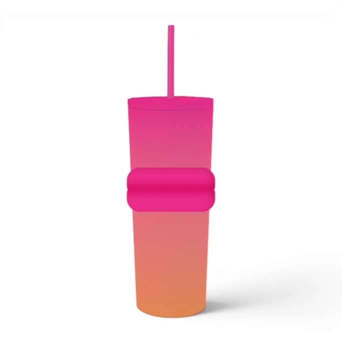 Wholesale Ombre Tumbler with Straw 700ml | Wholesale Direct
