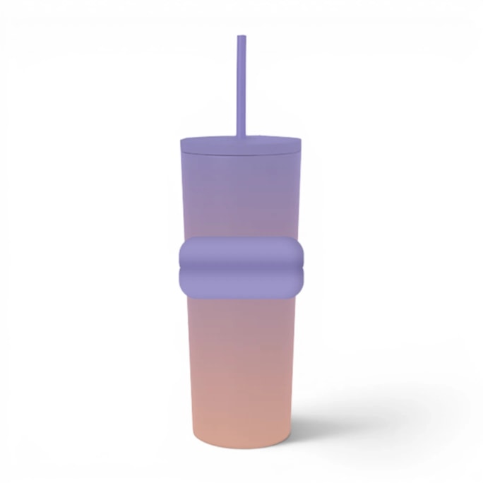 Wholesale Ombre Tumbler with Straw 700ml | Wholesale Direct