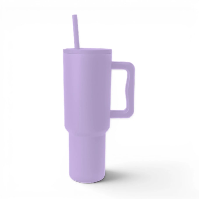 Wholesale Brights Double Walled Tumbler with Handle and Straw 1100ml | Wholesale Direct