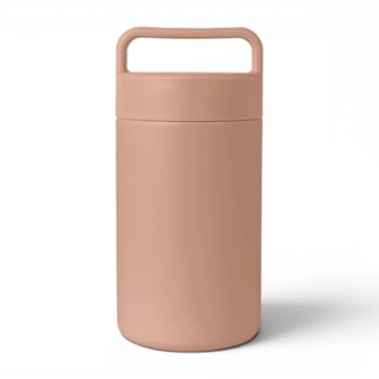 Wholesale Neutrals Double Walled Container with Handle 500ml | Wholesale Direct