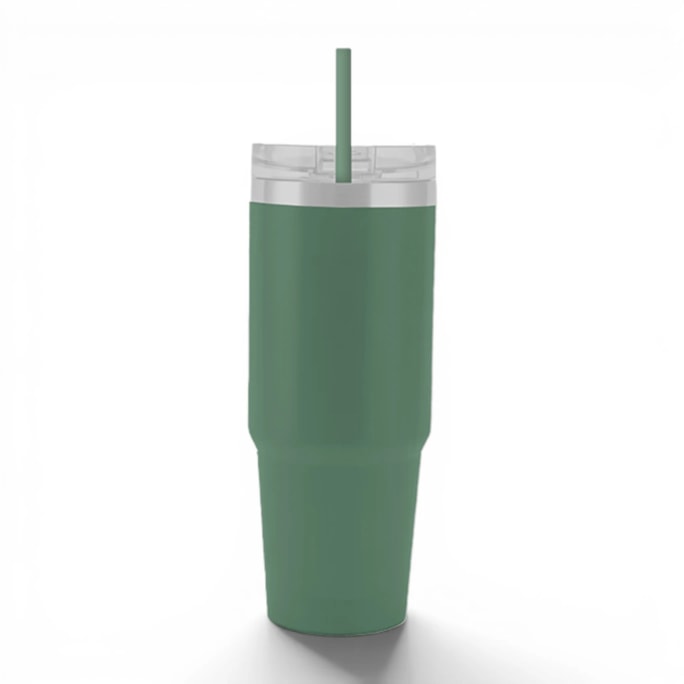 Wholesale Neutrals Double Walled Tumbler with Straw 650ml | Wholesale Direct