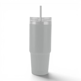 Wholesale Neutrals Double Walled Tumbler with Straw 650ml | Wholesale Direct
