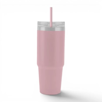 Wholesale Neutrals Double Walled Tumbler with Straw 650ml | Wholesale Direct