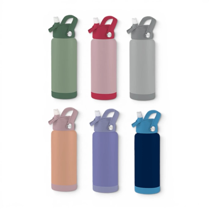Wholesale Neutrals Multicoloured Double Walled Tumbler with Straw 550ml | Wholesale Direct