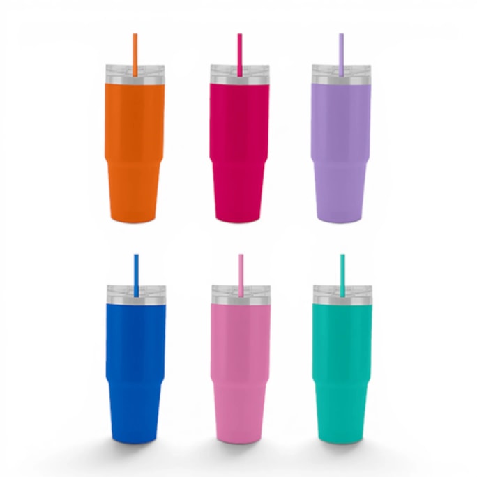 Wholesale Brights Tumbler with Straw 650ml | Wholesale Direct Wholesale Brights Tumbler with Straw 650ml | Wholesale Direct