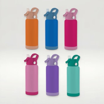 Wholesale Brights Multicoloured Double Walled Tumbler with Straw 550ml | Wholesale Direct Wholesale Brights Multicoloured Double Walled Tumbler with Straw 550ml | Wholesale Direct