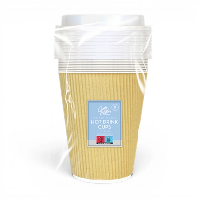 Wholesale 12 OZ Ripple Coffee Cups And Lids 8PK | Wholesale Direct