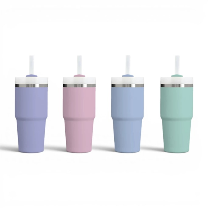 Wholesale Double Walled Cup With Straw 20oz | Wholesale Direct