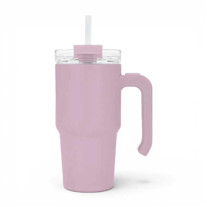 Wholesale Double Walled Cup With Handle And Straw 20oz | Wholesale Direct