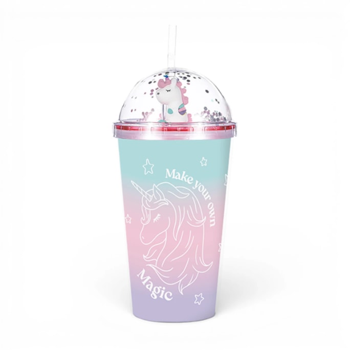 Wholesale Unicorn Cup With Straw 450ml | Wholesale Direct