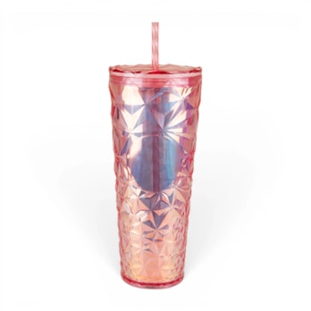 Wholesale Crystal Effect Cup With Straw 710ml | Wholesale Direct