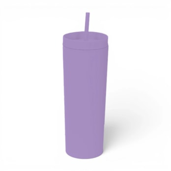 Wholesale Block Colour Rubber Cup With Straw 450ml | Wholesale Direct