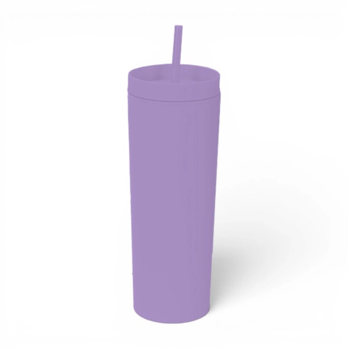 Wholesale Block Colour Rubber Cup With Straw 450ml | Wholesale Direct
