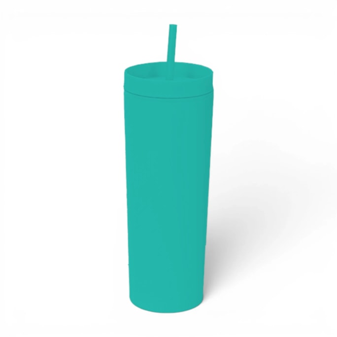 Wholesale Block Colour Rubber Cup With Straw 450ml | Wholesale Direct