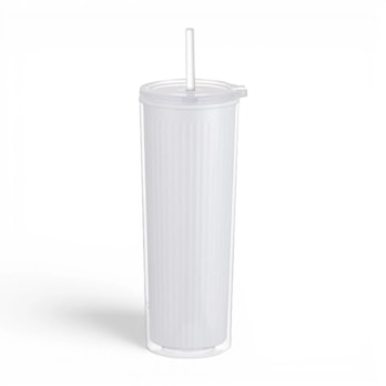 Wholesale Inner Ribbed Cup With Straw 700ml | Wholesale Direct