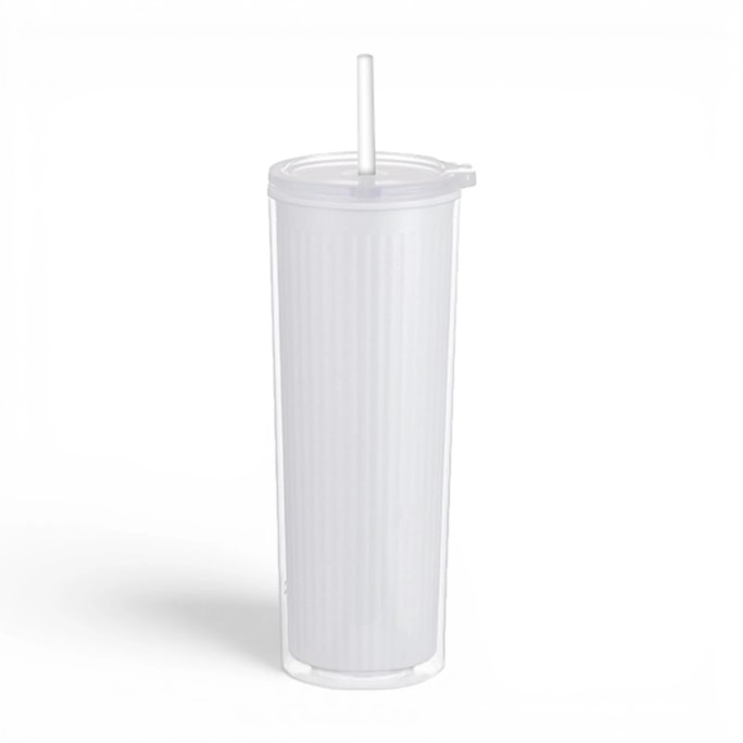 Wholesale Inner Ribbed Cup With Straw 700ml | Wholesale Direct