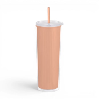 Wholesale Inner Ribbed Cup With Straw 700ml | Wholesale Direct
