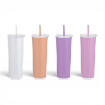 Wholesale Inner Ribbed Cup With Straw 700ml | Wholesale Direct Wholesale Inner Ribbed Cup With Straw 700ml | Wholesale Direct