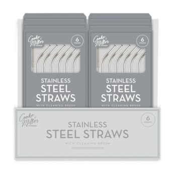 Wholesale Stainless Steel Reusable Straws 6pk CDU | Wholesale Direct Wholesale Stainless Steel Reusable Straws 6pk CDU | Wholesale Direct