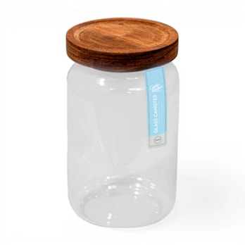 Wholesale Glass Canister With Acacia Lid 750ML | Wholesale Direct Wholesale Glass Canister With Acacia Lid 750ML | Wholesale Direct