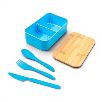 Wholesale Lunch Box with Bamboo Lid & Cutlery Set | Wholesale Direct