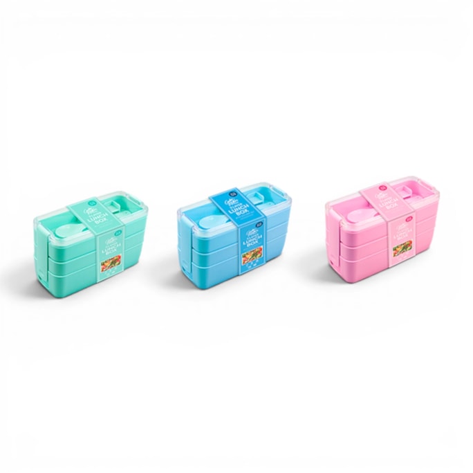 Wholesale 3 Layer Lunch Box with Cutlery Set | Wholesale Direct Wholesale 3 Layer Lunch Box with Cutlery Set | Wholesale Direct
