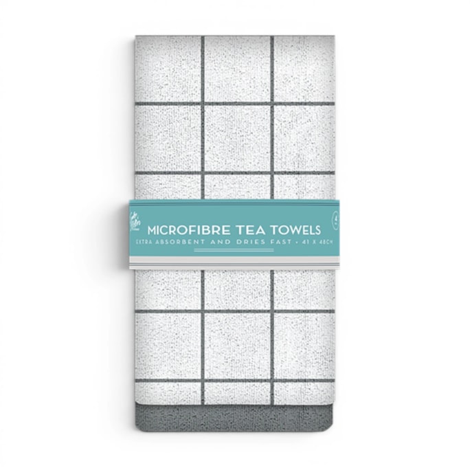 Wholesale Microfibre Tea Towels 4pk | Wholesale Direct Wholesale Microfibre Tea Towels 4pk | Wholesale Direct
