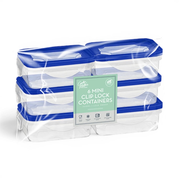 Wholesale Rectangle Clip Lock Container 200ml 6pk | Wholesale Direct Wholesale Rectangle Clip Lock Container 200ml 6pk | Wholesale Direct