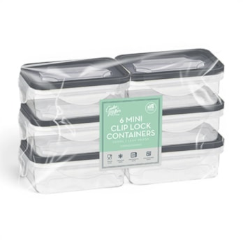 Wholesale Rectangle Clip Lock Container 200ml 6pk | Wholesale Direct Wholesale Rectangle Clip Lock Container 200ml 6pk | Wholesale Direct