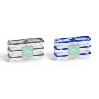 Wholesale Rectangle Clip Lock Container 200ml 6pk | Wholesale Direct